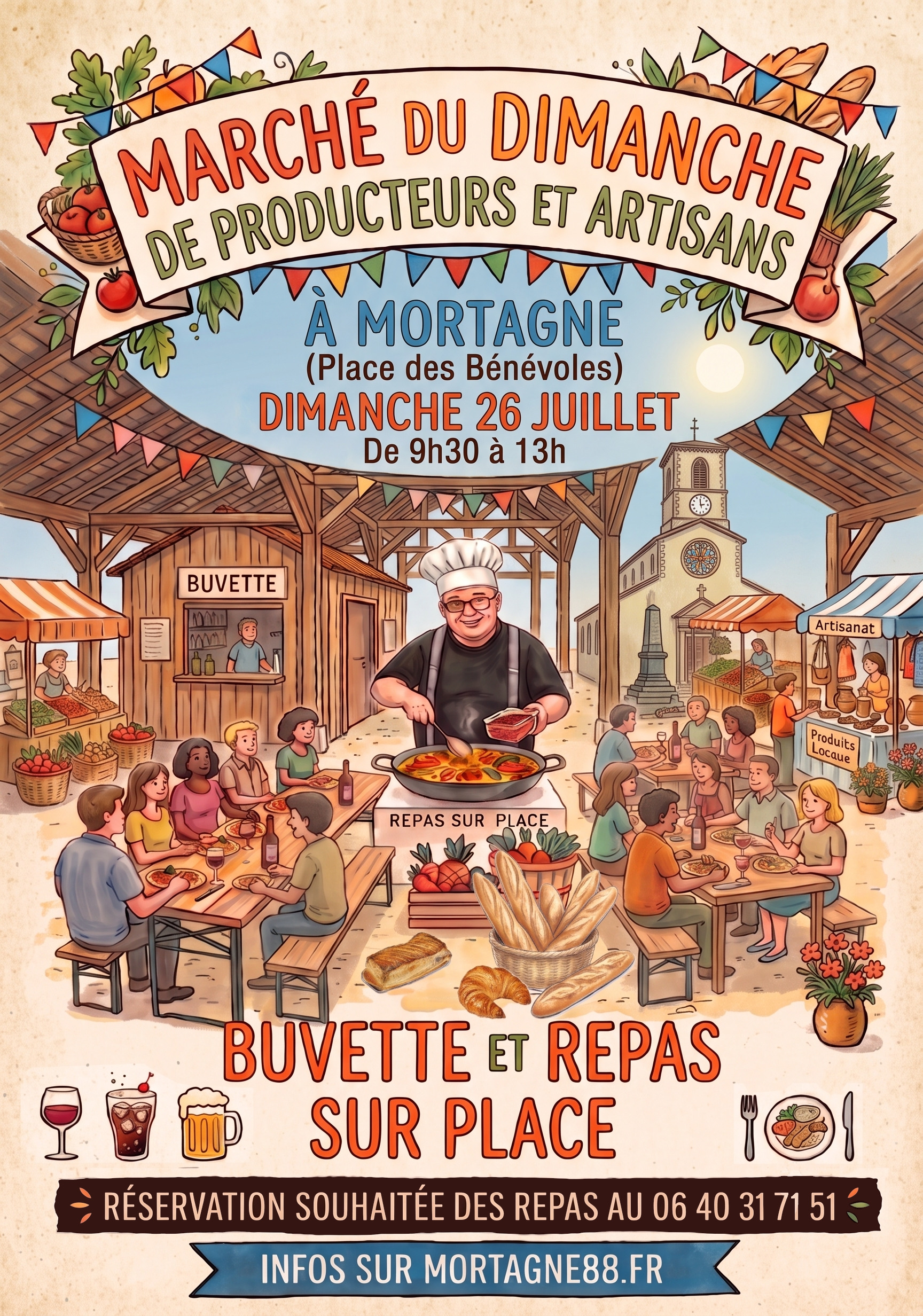 MARCHÉ DU DIMANCHE MATIN à MORTAGNE